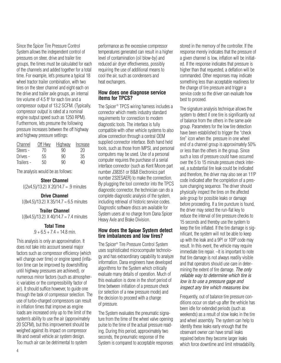 Spicer Tire Pressure Control User Manual | Page 4 / 8