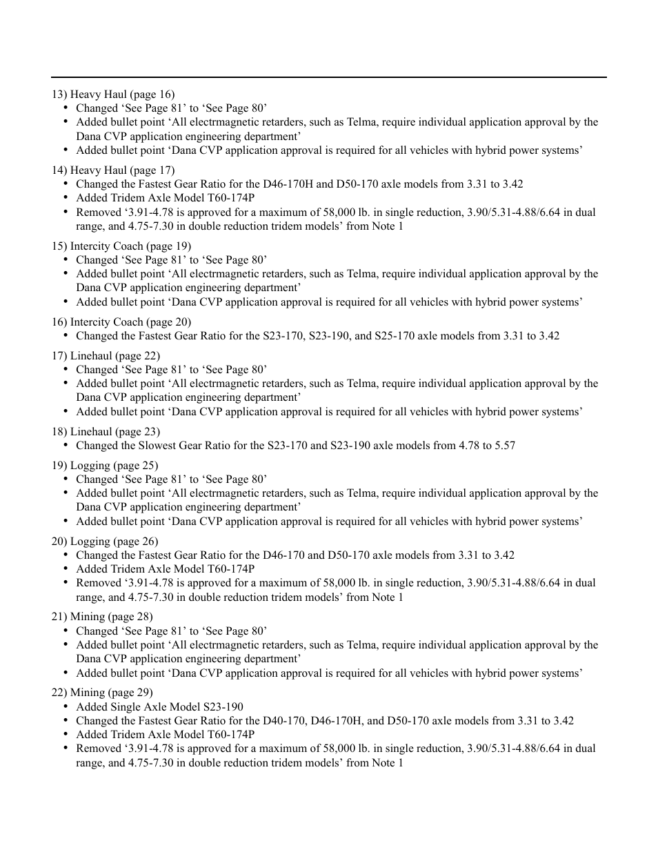 Revisions (cont’d), Revisions, Cont’d) | Spicer Drive Axles Application Guidelines User Manual | Page 108 / 113
