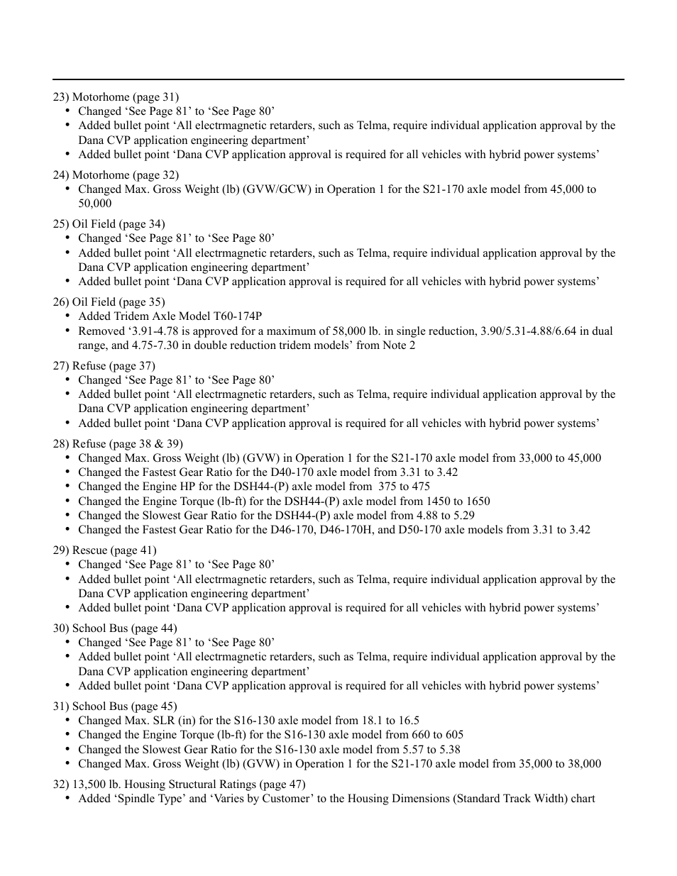 Revisions (cont’d), Revisions, Cont’d) | Spicer Drive Axles Application Guidelines User Manual | Page 109 / 113