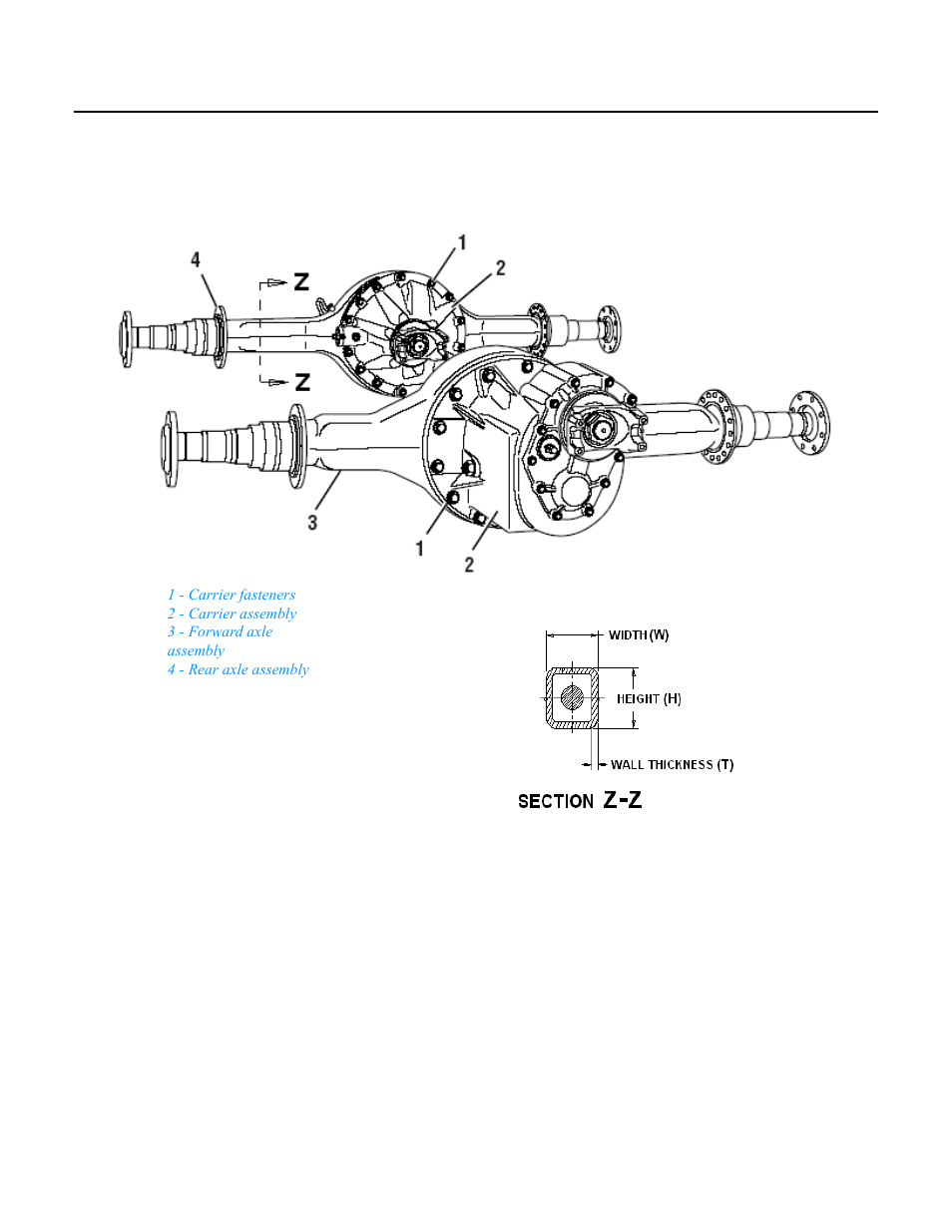 Nomenclature-general, Tandem axle assembly | Spicer Drive Axles Application Guidelines User Manual | Page 74 / 113
