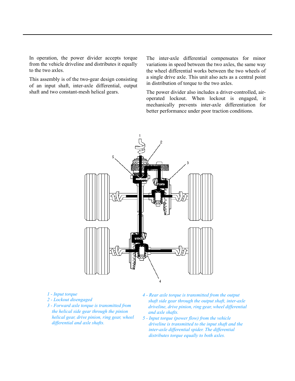 Power divider operation, Power flow and torque distribution | Spicer Drive Axles Application Guidelines User Manual | Page 81 / 113