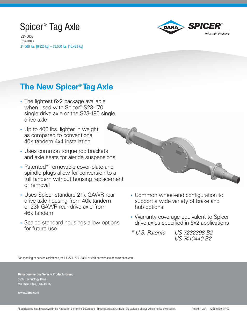 Spicer S23-070B User Manual | 1 page
