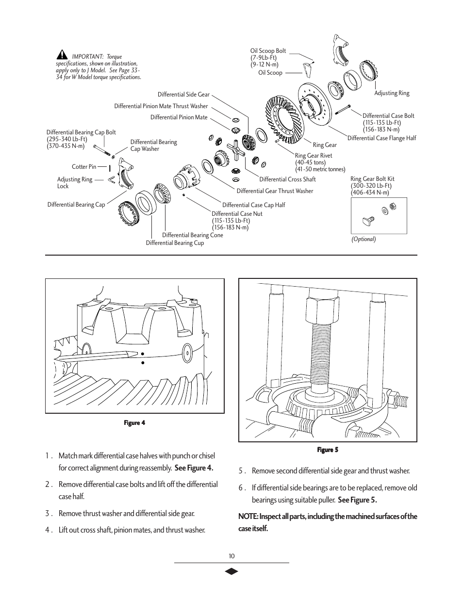 Differential disassembly | Spicer Tandem Drive Axles Service Manual J340-S, J380-S, J400-S, W460-S User Manual | Page 12 / 40