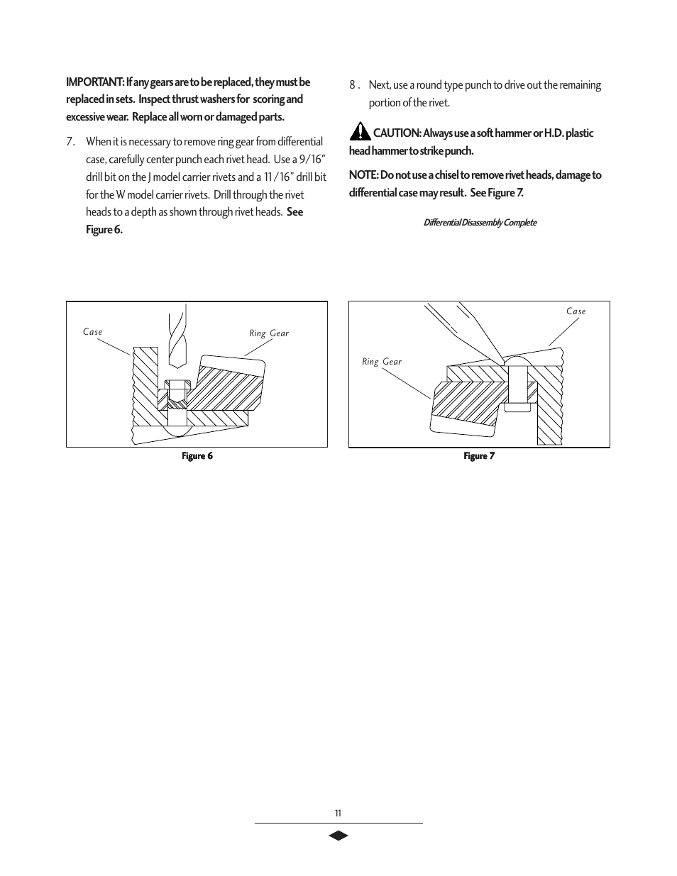 Differential disassembly | Spicer Tandem Drive Axles Service Manual J340-S, J380-S, J400-S, W460-S User Manual | Page 13 / 40