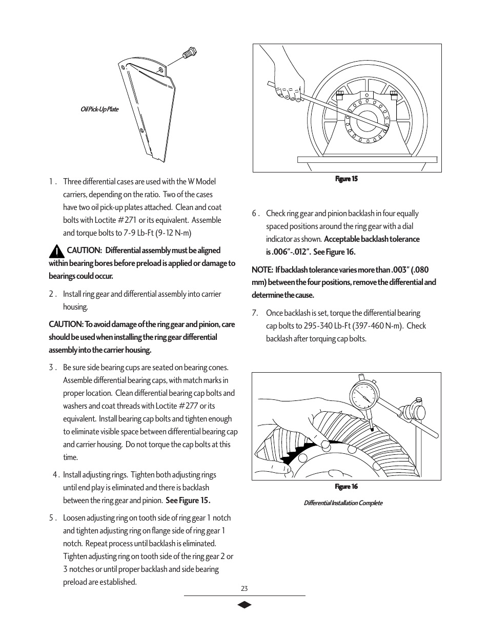 Differential installation | Spicer Tandem Drive Axles Service Manual J340-S, J380-S, J400-S, W460-S User Manual | Page 25 / 40