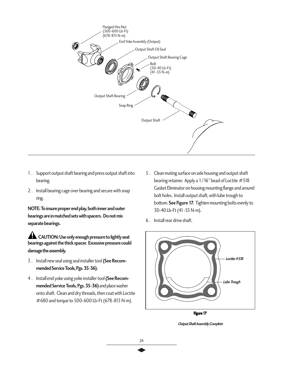 Output shaft assembly | Spicer Tandem Drive Axles Service Manual J340-S, J380-S, J400-S, W460-S User Manual | Page 26 / 40