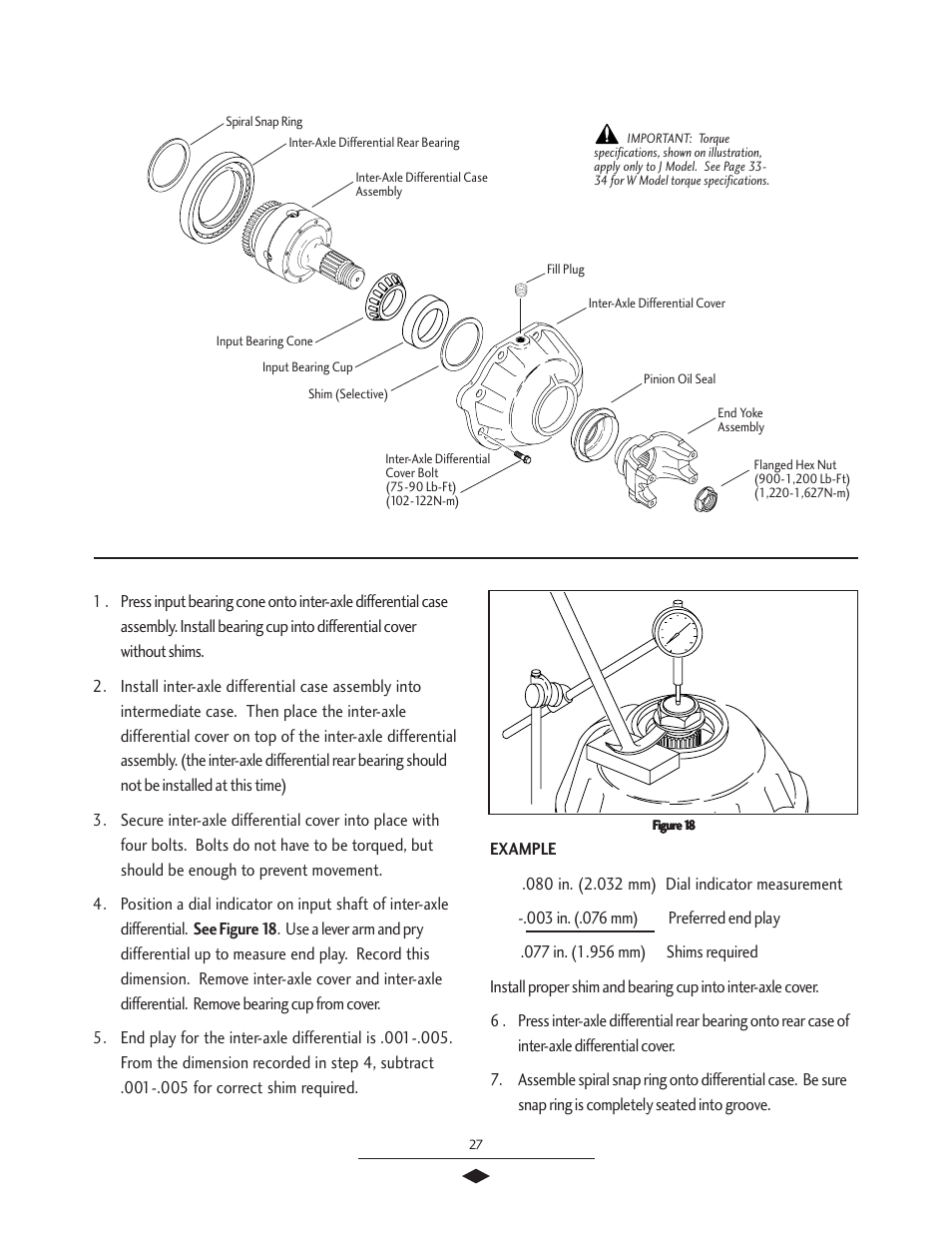 Inter-axle differential assembly | Spicer Tandem Drive Axles Service Manual J340-S, J380-S, J400-S, W460-S User Manual | Page 29 / 40