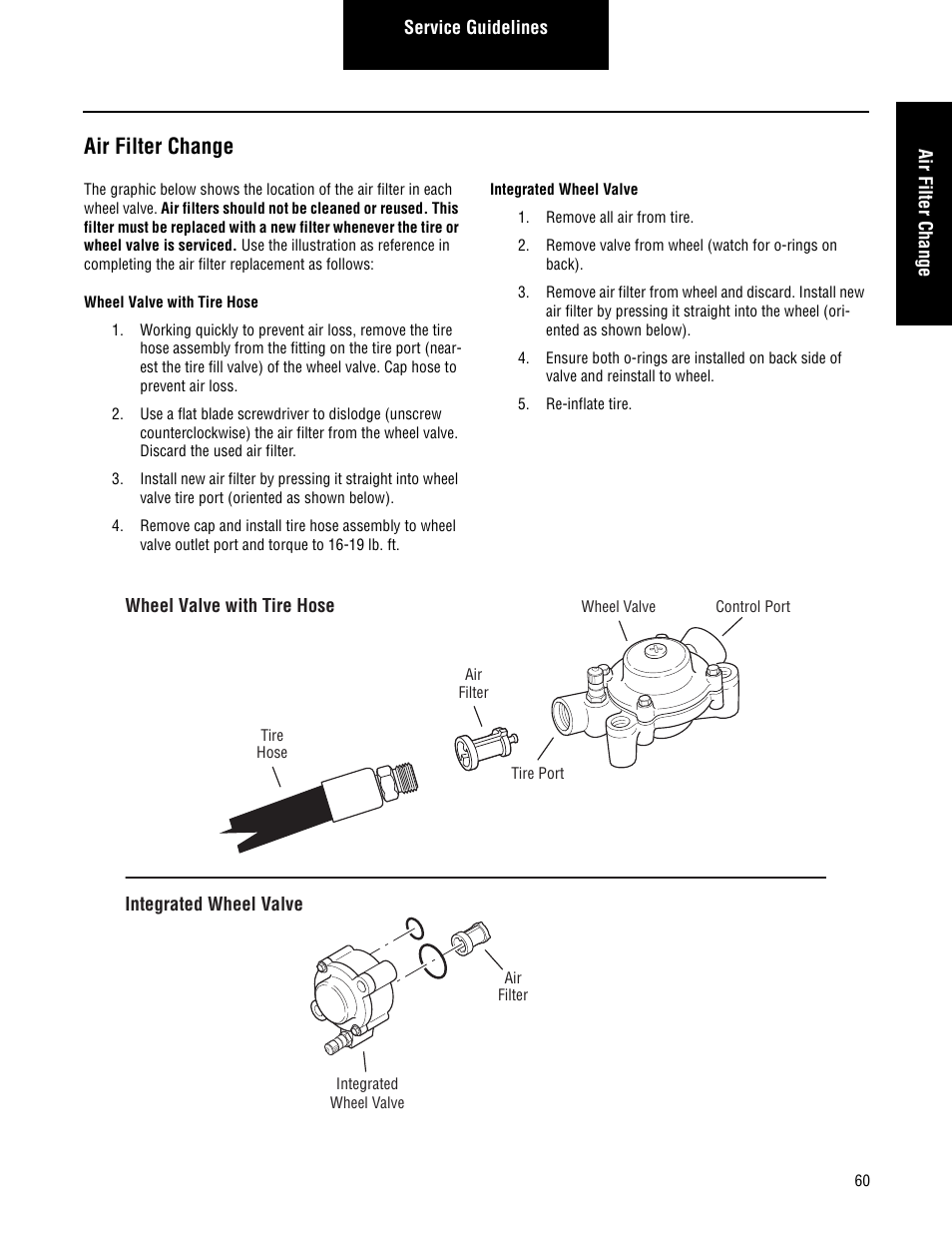 Air filter change | Spicer CTIS (Central Tire Inflation System) Troubleshooting Guide User Manual | Page 63 / 72