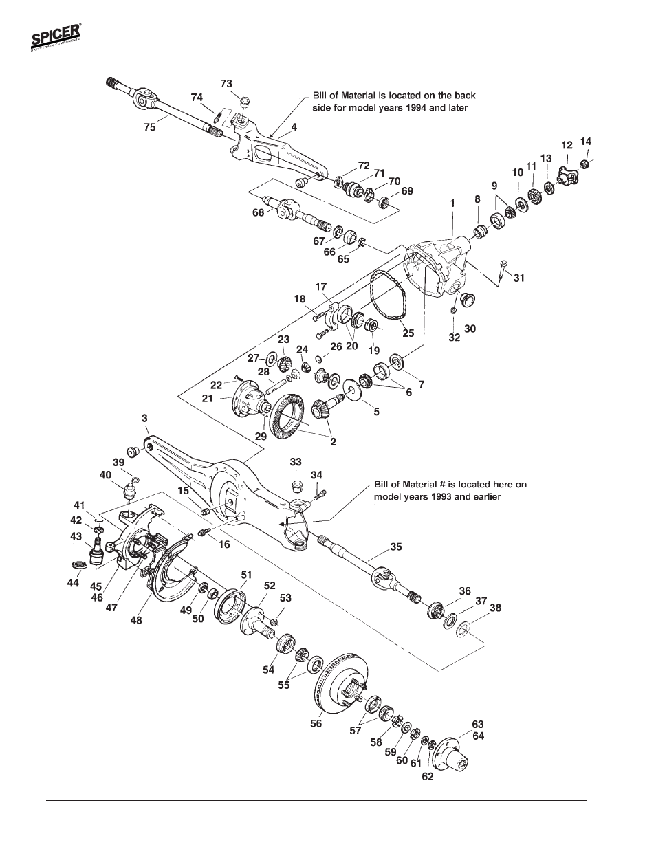 Spicer FRONT AND REAR LIGHT AXLE PARTS, KITS AND APPLICATIONS User Manual | Page 116 / 379