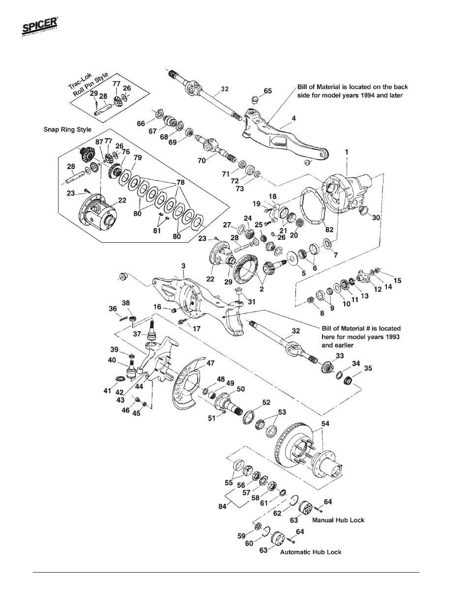 Spicer FRONT AND REAR LIGHT AXLE PARTS, KITS AND APPLICATIONS User Manual | Page 122 / 379