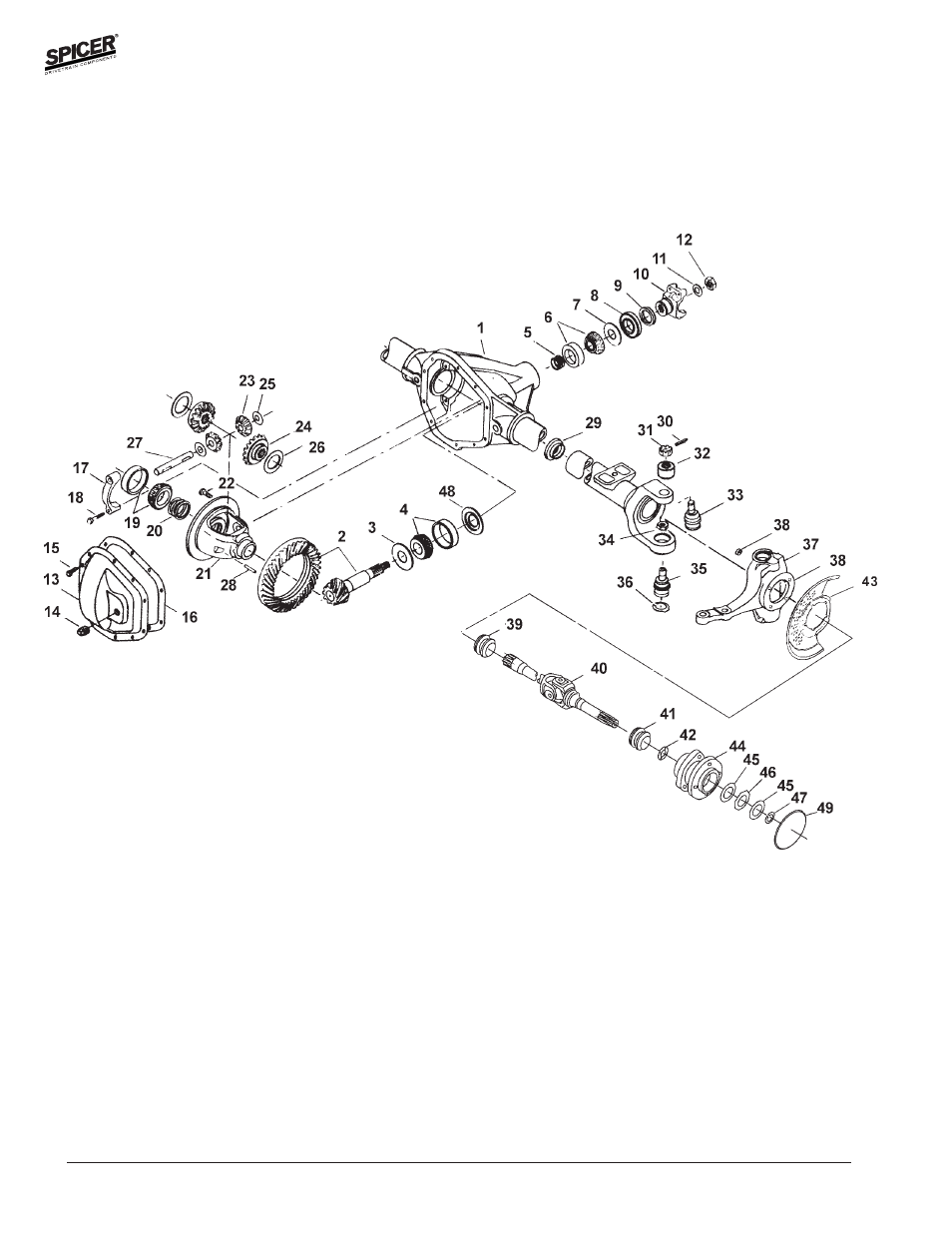 Spicer FRONT AND REAR LIGHT AXLE PARTS, KITS AND APPLICATIONS User Manual | Page 156 / 379