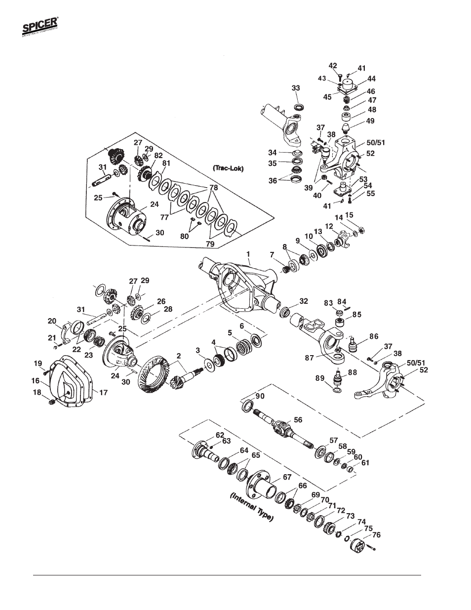 Spicer FRONT AND REAR LIGHT AXLE PARTS, KITS AND APPLICATIONS User Manual | Page 160 / 379
