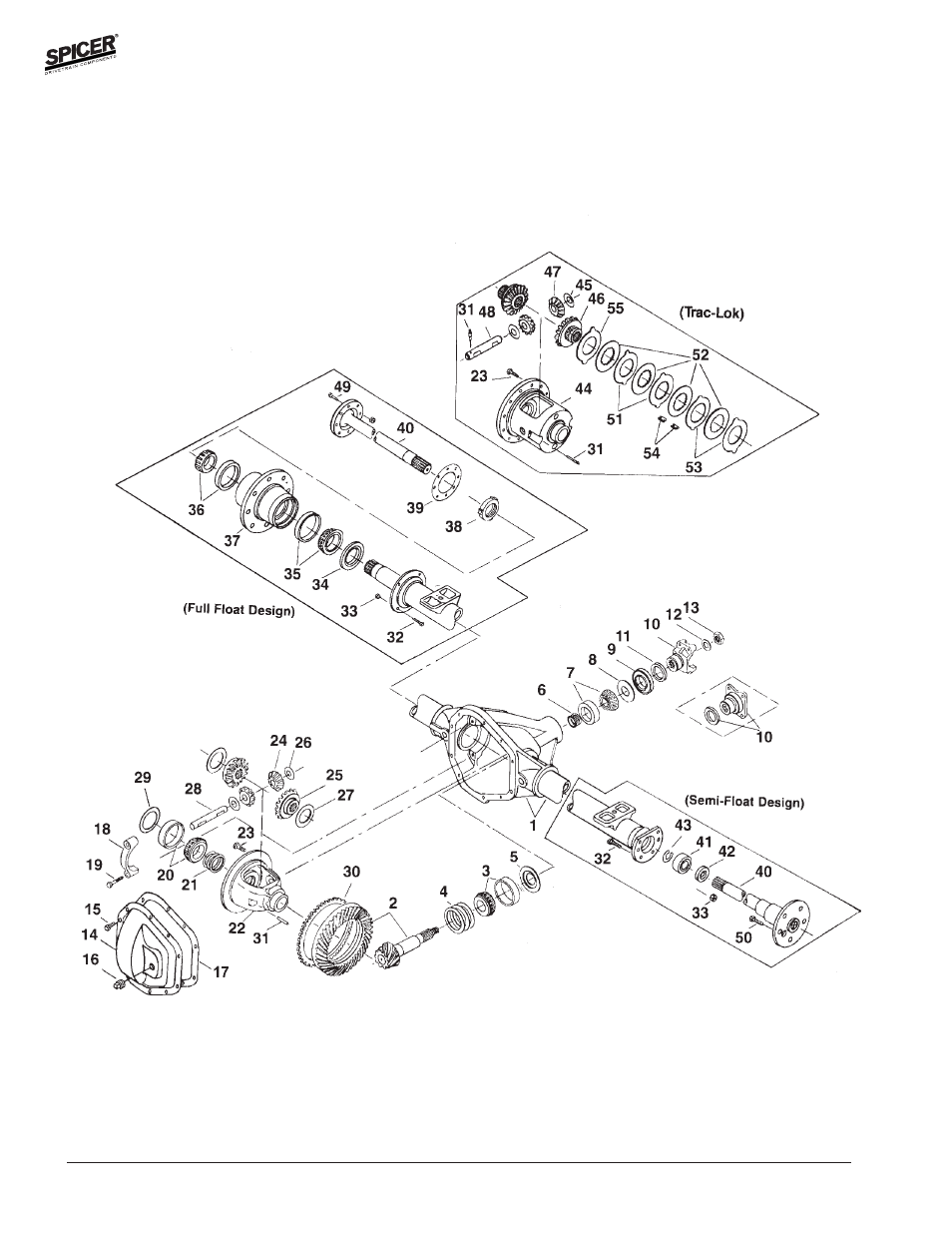 Spicer FRONT AND REAR LIGHT AXLE PARTS, KITS AND APPLICATIONS User Manual | Page 176 / 379