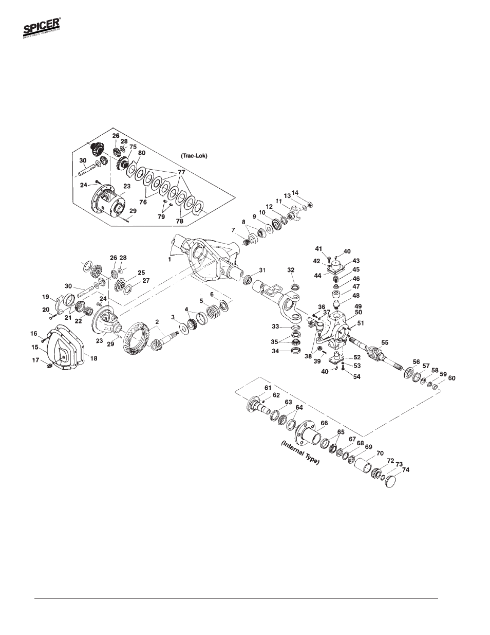Spicer FRONT AND REAR LIGHT AXLE PARTS, KITS AND APPLICATIONS User Manual | Page 240 / 379