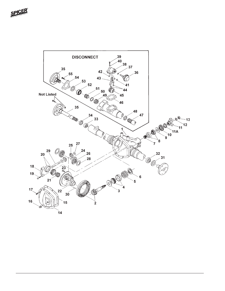 Exploded view | Spicer FRONT AND REAR LIGHT AXLE PARTS, KITS AND APPLICATIONS User Manual | Page 318 / 379