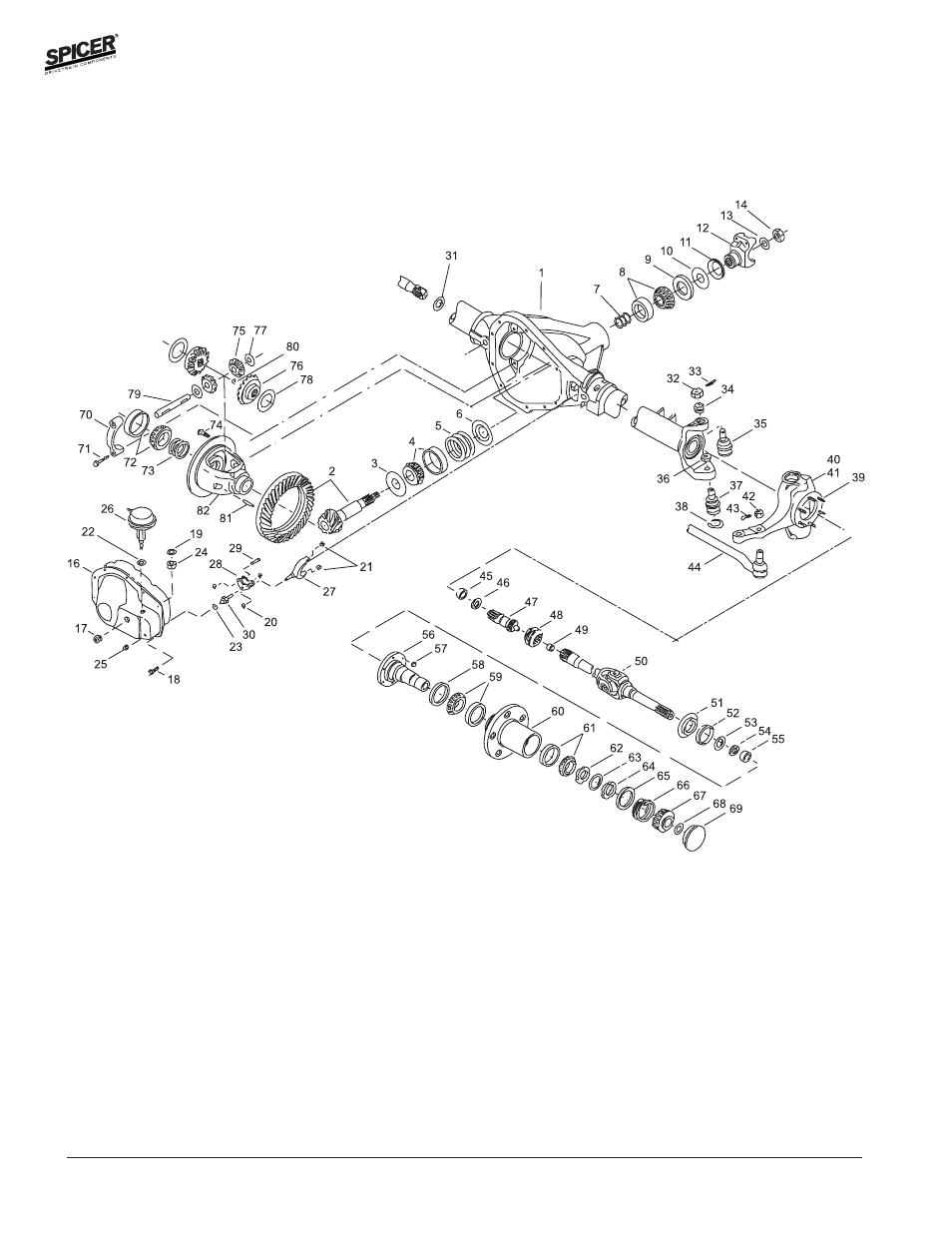 Exploded view | Spicer FRONT AND REAR LIGHT AXLE PARTS, KITS AND APPLICATIONS User Manual | Page 336 / 379