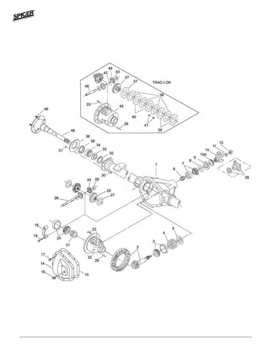 Exploded view | Spicer FRONT AND REAR LIGHT AXLE PARTS, KITS AND APPLICATIONS User Manual | Page 358 / 379