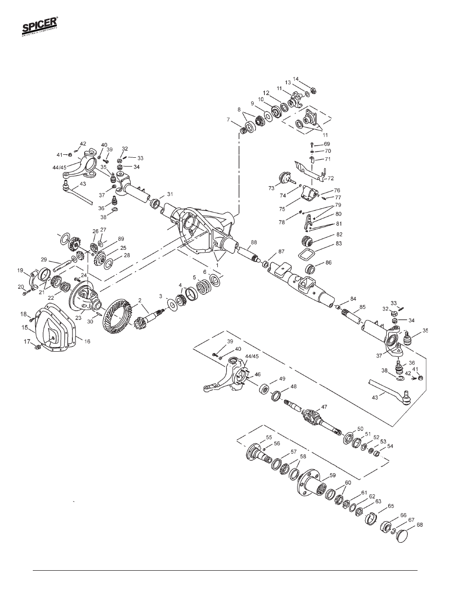 Spicer FRONT AND REAR LIGHT AXLE PARTS, KITS AND APPLICATIONS User Manual | Page 36 / 379