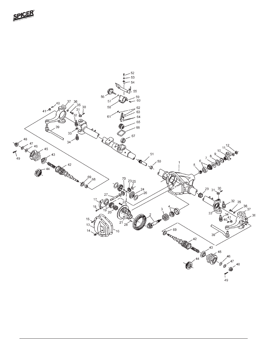 Spicer FRONT AND REAR LIGHT AXLE PARTS, KITS AND APPLICATIONS User Manual | Page 42 / 379
