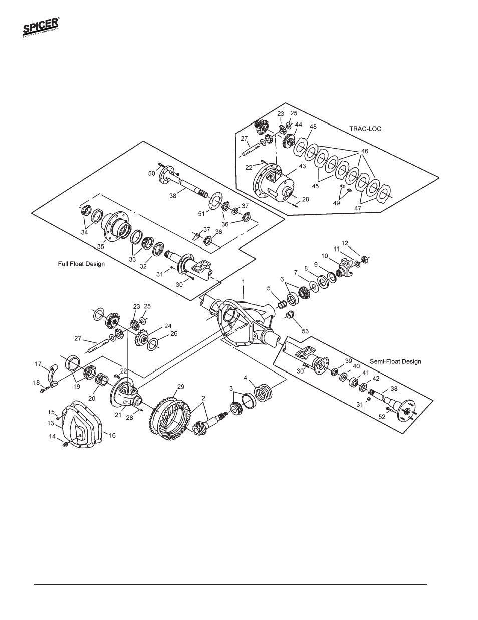 Spicer FRONT AND REAR LIGHT AXLE PARTS, KITS AND APPLICATIONS User Manual | Page 72 / 379