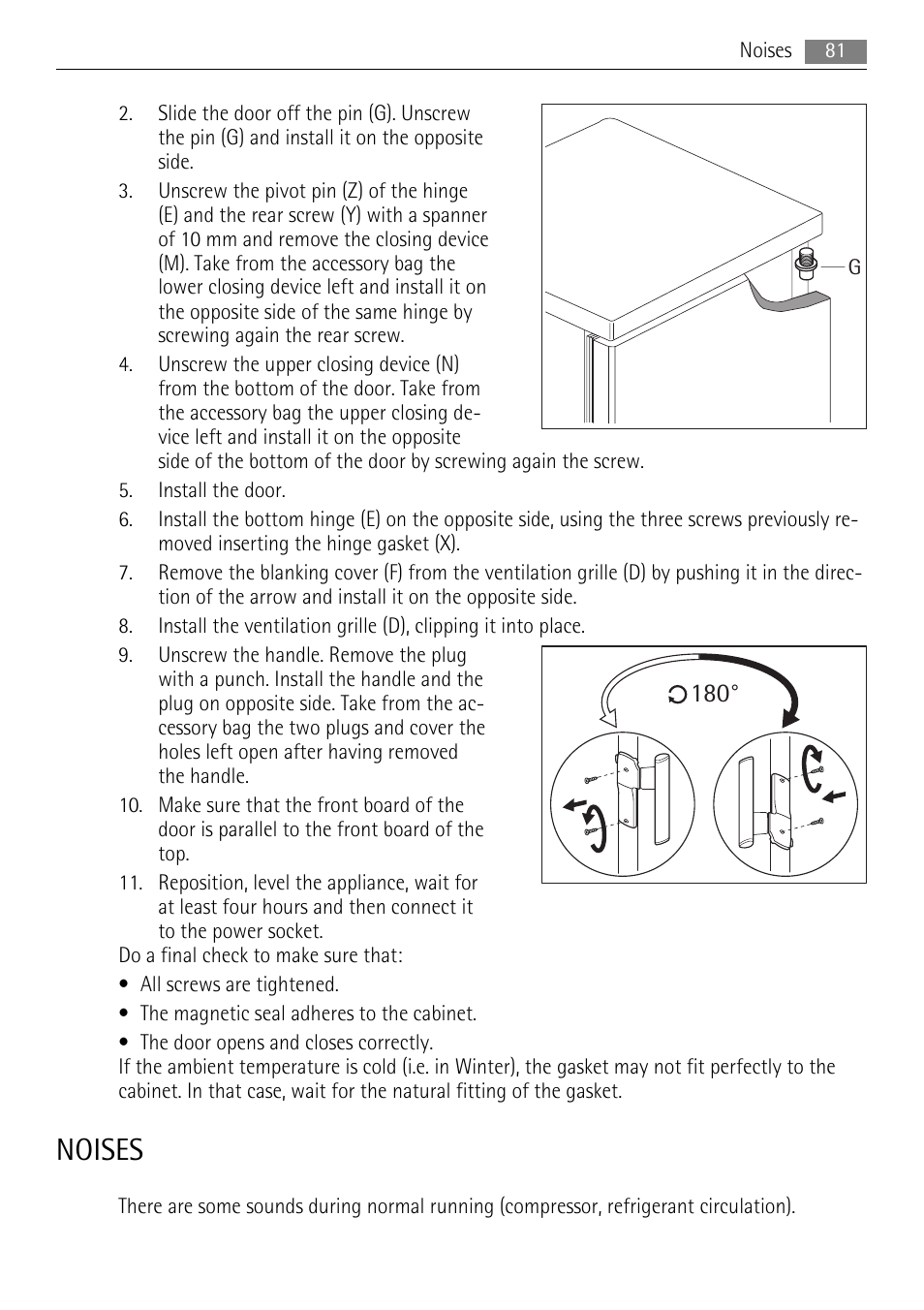 Noises | AEG ELECTROLUX AGS 1921 User Manual | Page 81 / 84