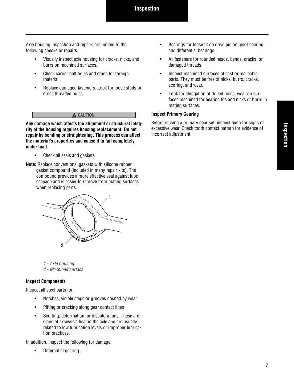 Inspect components | Spicer Convertible Tandem Axles User Manual | Page 13 / 72