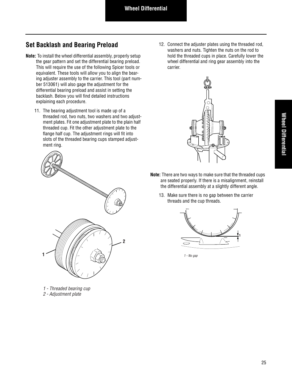 Set backlash and bearing preload | Spicer Convertible Tandem Axles User Manual | Page 31 / 72