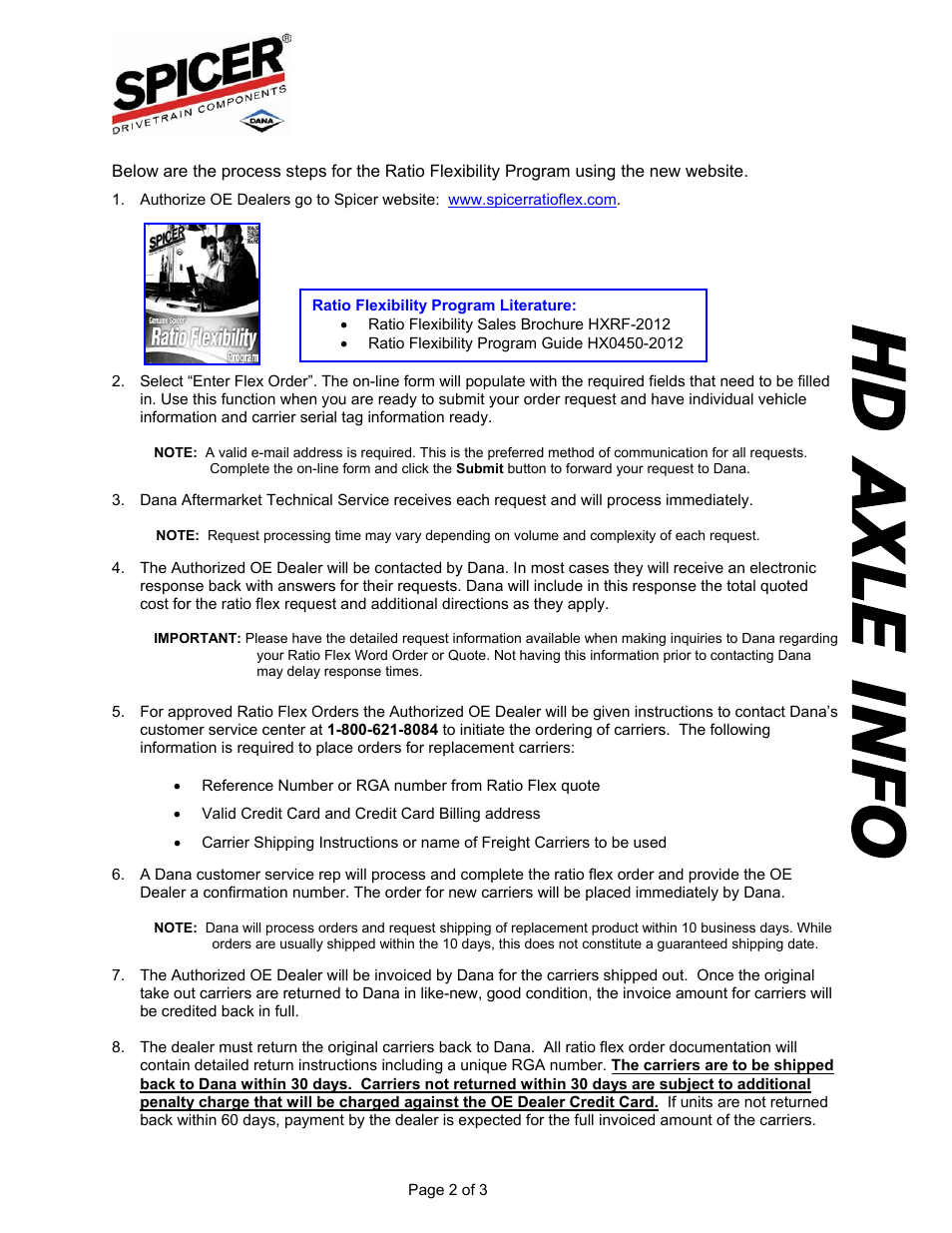 Spicer HAXL-POL-011 User Manual | Page 2 / 3
