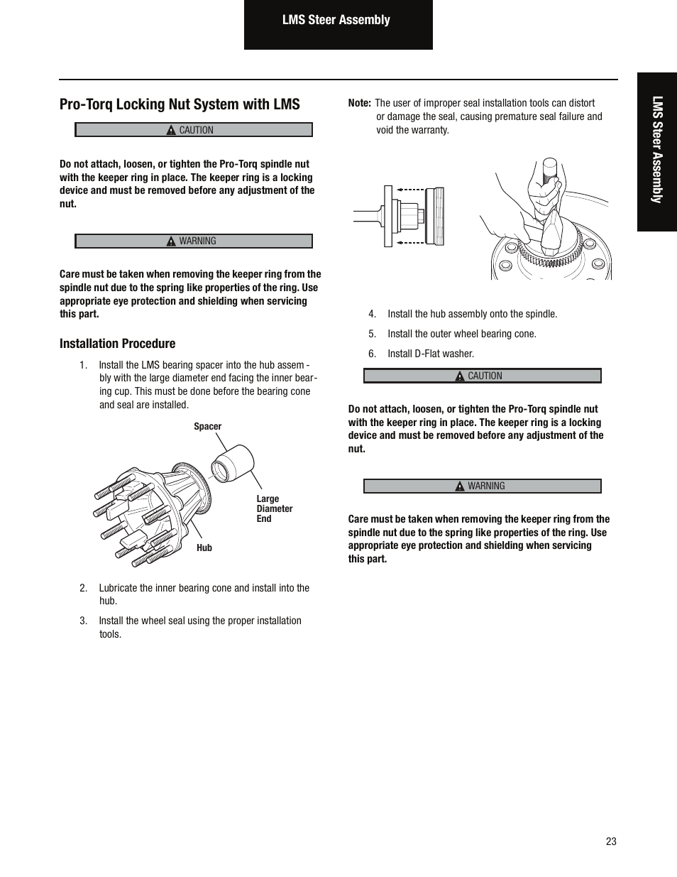 Pro-torq locking nut system with lms | Spicer Wheel Ends Service Manual, Steer & Drive Wheel Ends User Manual | Page 25 / 55