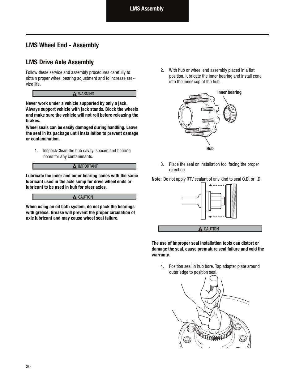 Lms wheel end - assembly lms drive axle assembly | Spicer Wheel Ends Service Manual, Steer & Drive Wheel Ends User Manual | Page 32 / 55