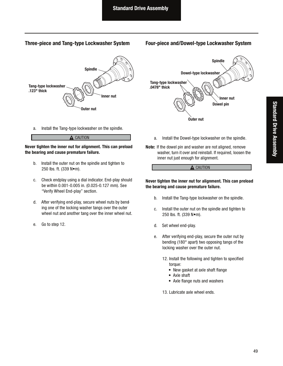 Spicer Wheel Ends Service Manual, Steer & Drive Wheel Ends User Manual | Page 51 / 55
