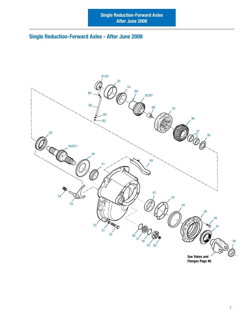Single reduction-forward axles - after june 2008, Single reduction-forward axles after june 2008 | Spicer IPL: 454 Tandem Drive Axle User Manual | Page 8 / 53