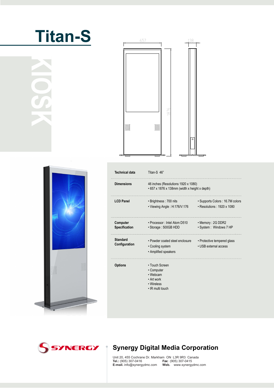 Synergy Digital Titan-S User Manual | 1 page