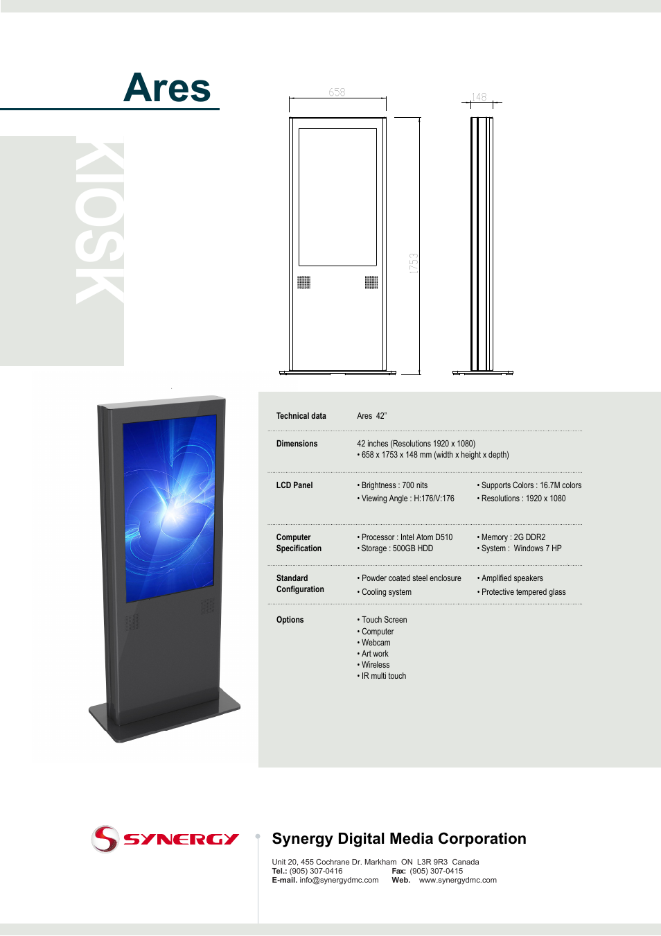 Synergy Digital Ares User Manual | 1 page