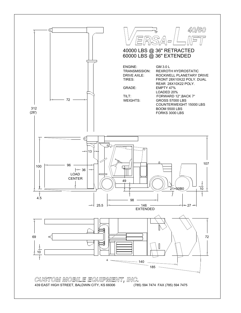 Trade Mark Versa-Lift 40_60 User Manual | 6 pages
