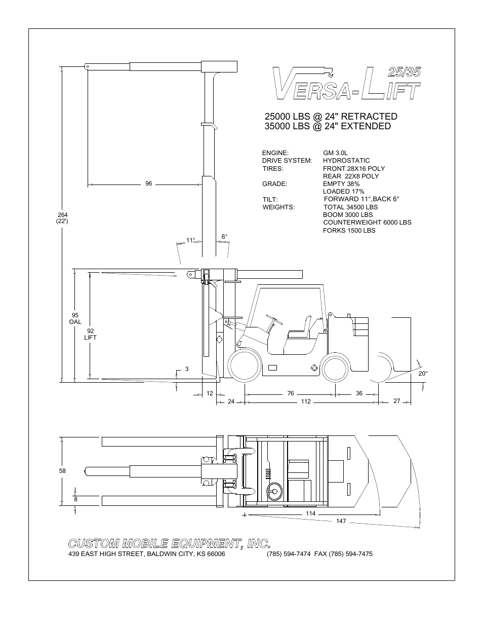 Trade Mark Versa-Lift 25_35 User Manual | 1 page