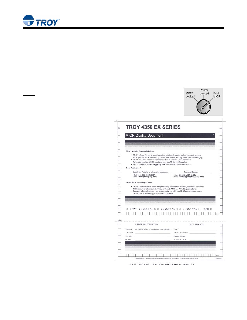 Quick-start guide, Step 6, Page 10 of 11 | Check the micr print quality | TROY Group MICR_IRD 3015 Security Printing Solutions Quick-Start Guide User Manual | Page 10 / 11