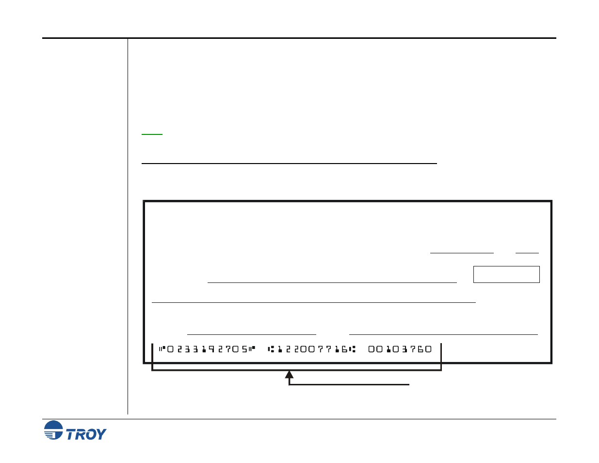 Using the exact positioning technology, E-13b micr printing | TROY Group MICR_IRD 9050 Security Printing Solutions User’s Guide User Manual | Page 104 / 160