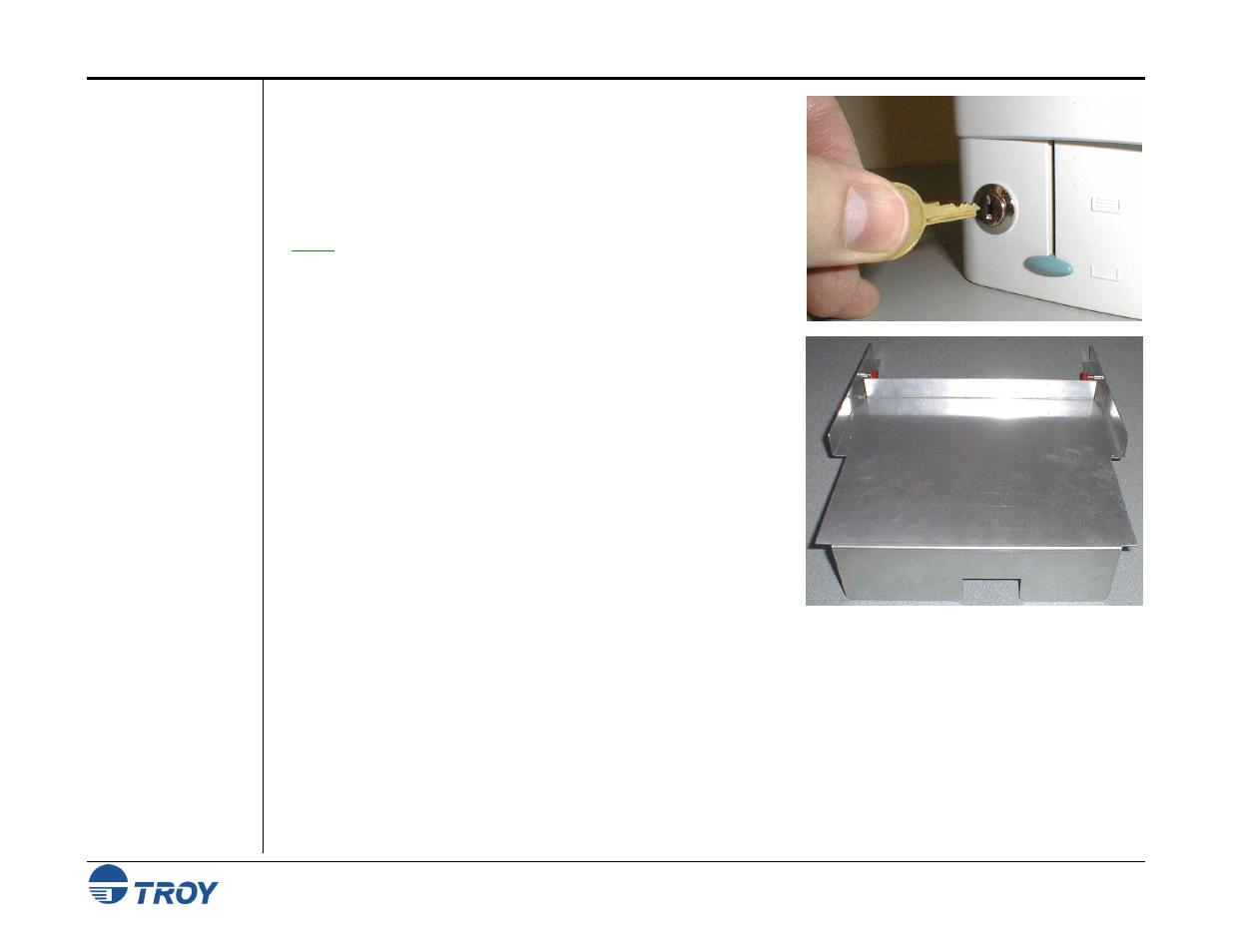 Paper tray locks, Paper tray security cover | TROY Group MICR_IRD 9050 Security Printing Solutions User’s Guide User Manual | Page 40 / 160