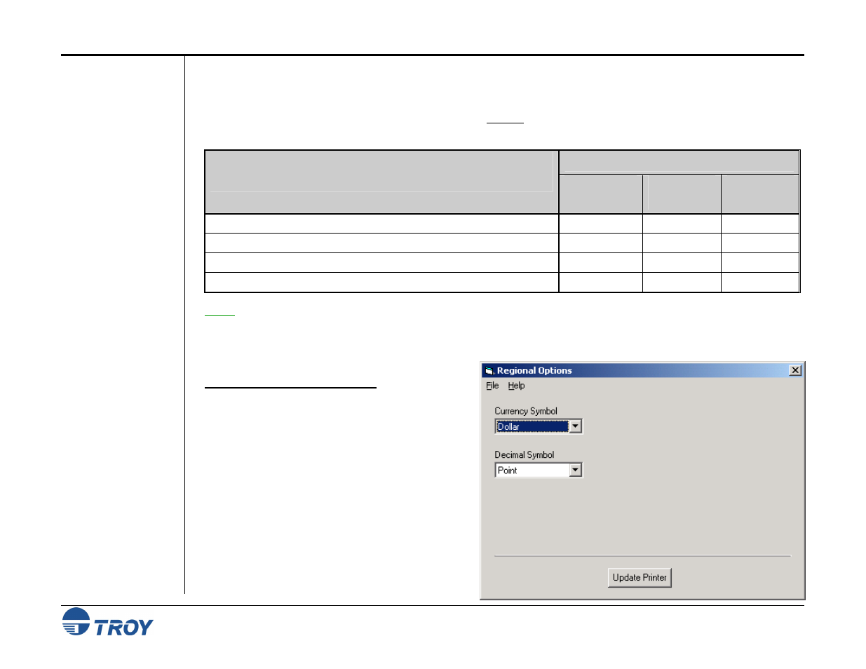 Setting regional options | TROY Group MICR_IRD 9050 Security Printing Solutions User’s Guide User Manual | Page 60 / 160