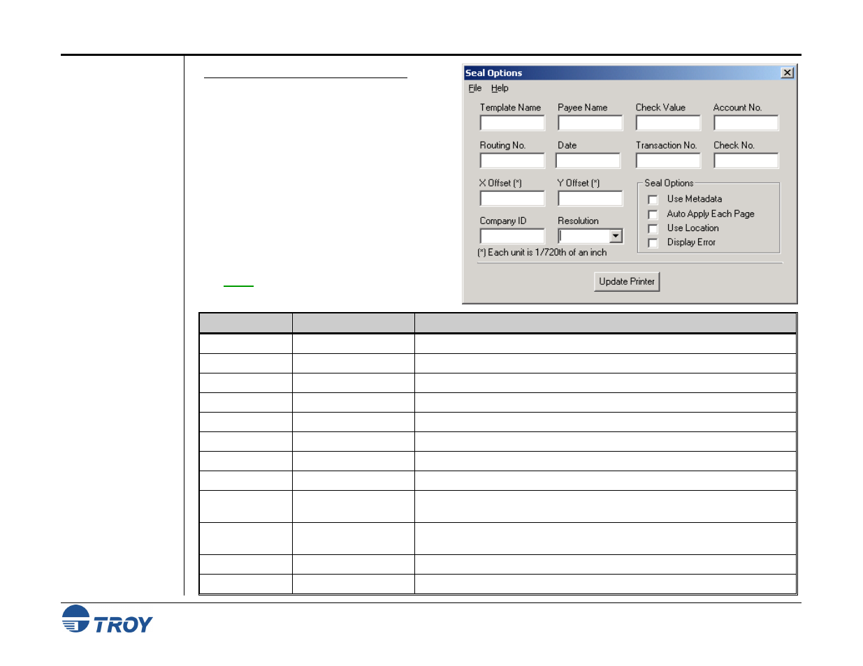 TROY Group MICR_IRD 9050 Security Printing Solutions User’s Guide User Manual | Page 66 / 160