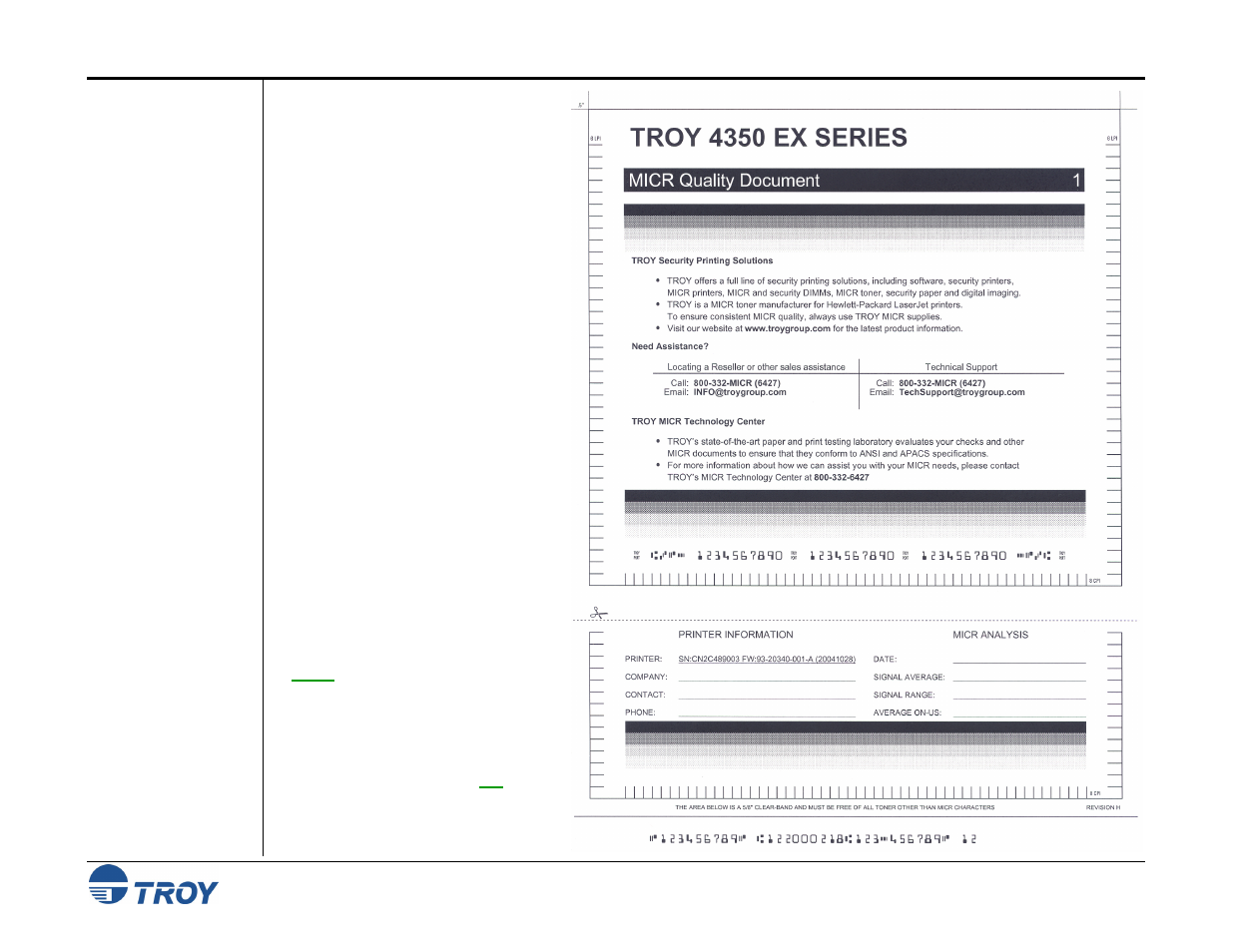 Identifying print defects | TROY Group MICR_IRD 9050 Security Printing Solutions User’s Guide User Manual | Page 82 / 160