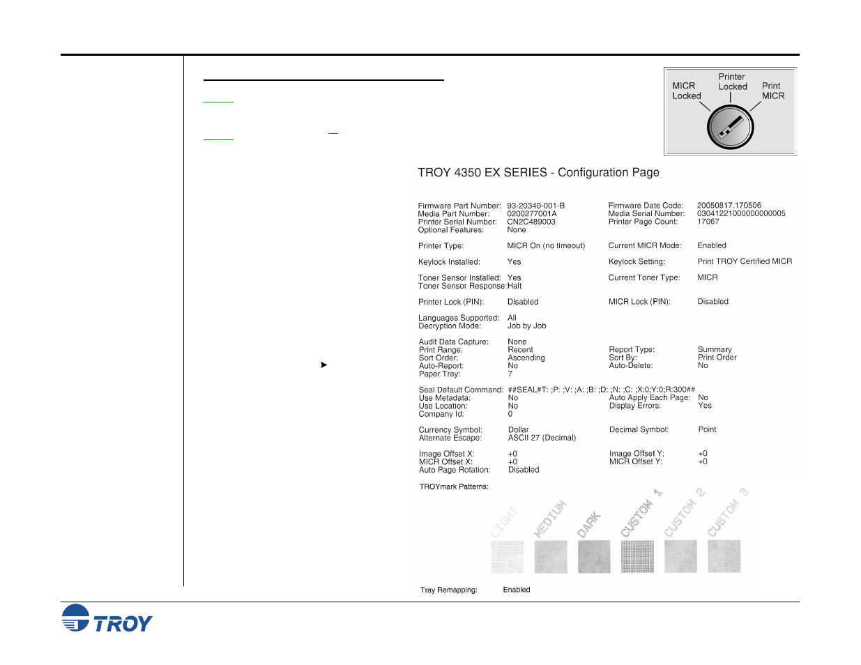 Verifying printer configuration | TROY Group MICR_IRD 9050 Security Printing Solutions User’s Guide User Manual | Page 88 / 160