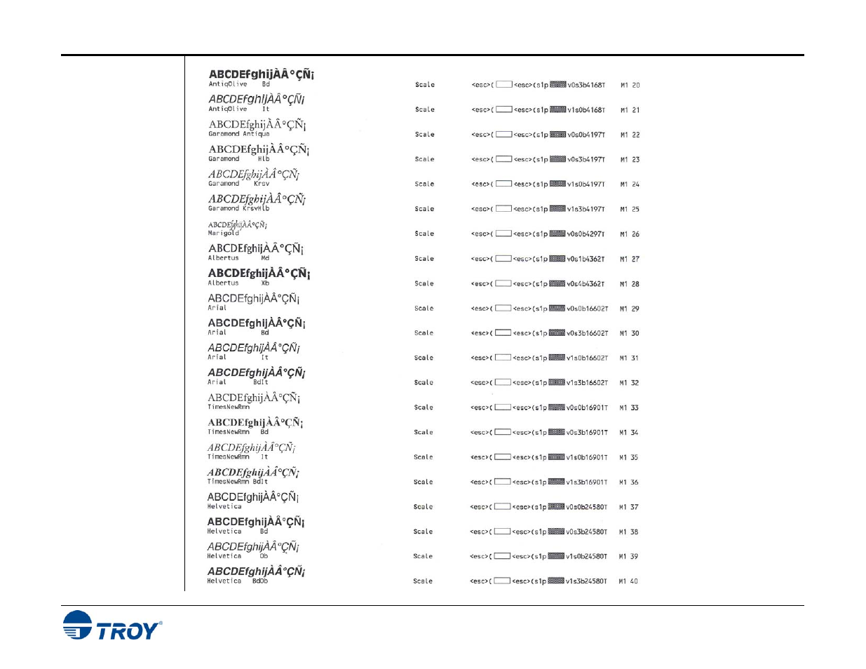 TROY Group Hewlett-Packard LaserJet 2055 Font DIMM Kit User’s Guide User Manual | Page 27 / 40