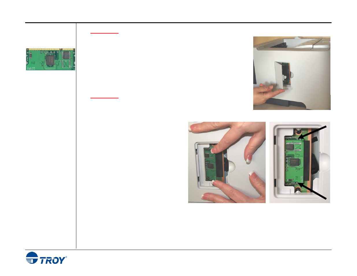 Appendix a installing the troy font dimm | TROY Group Hewlett-Packard LaserJet 2055 Font DIMM Kit User’s Guide User Manual | Page 40 / 40