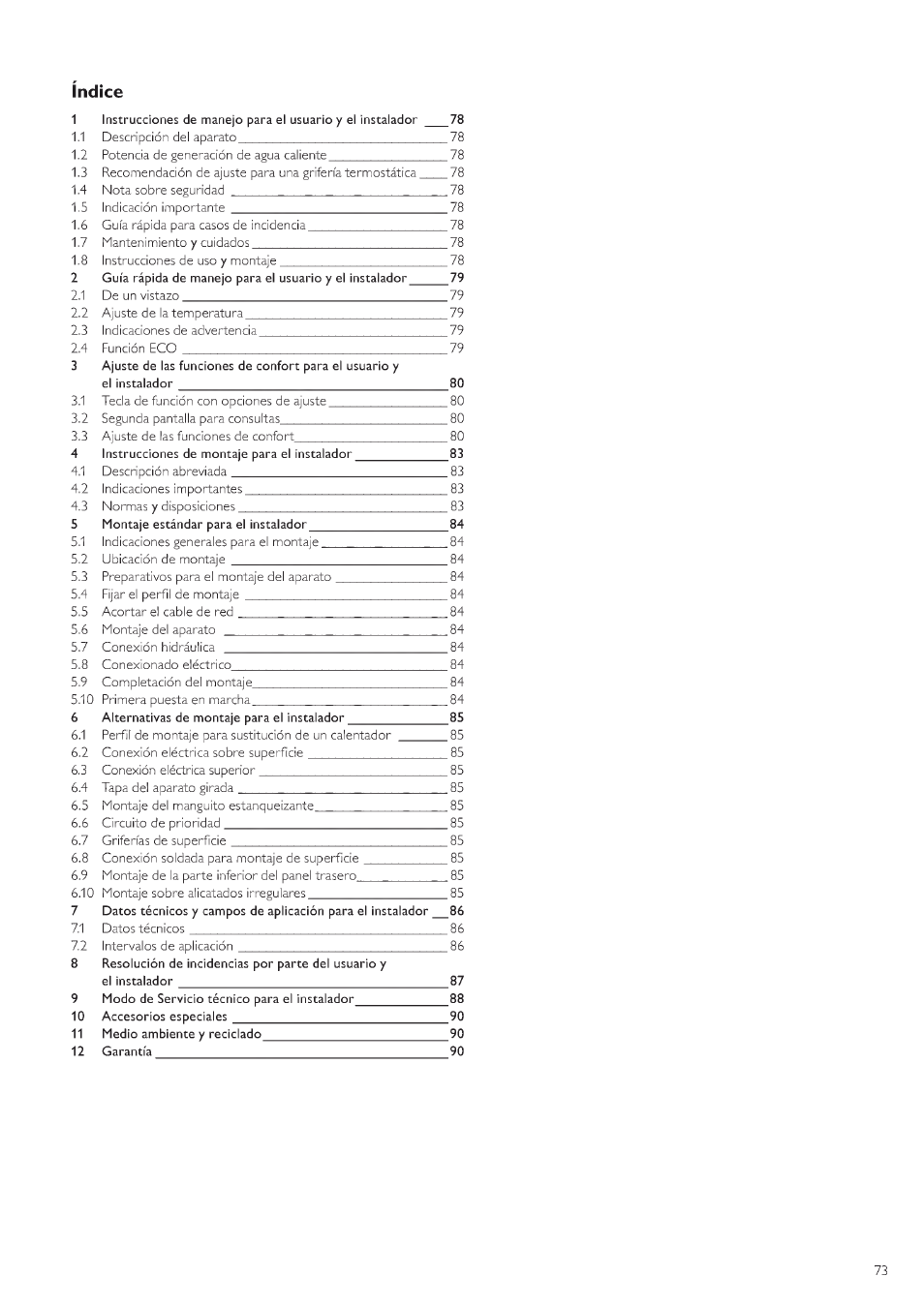 Indice, I.'i, As __ as | STIEBEL ELTRON DHE 18 SLI 25 A User Manual | Page 73 / 176