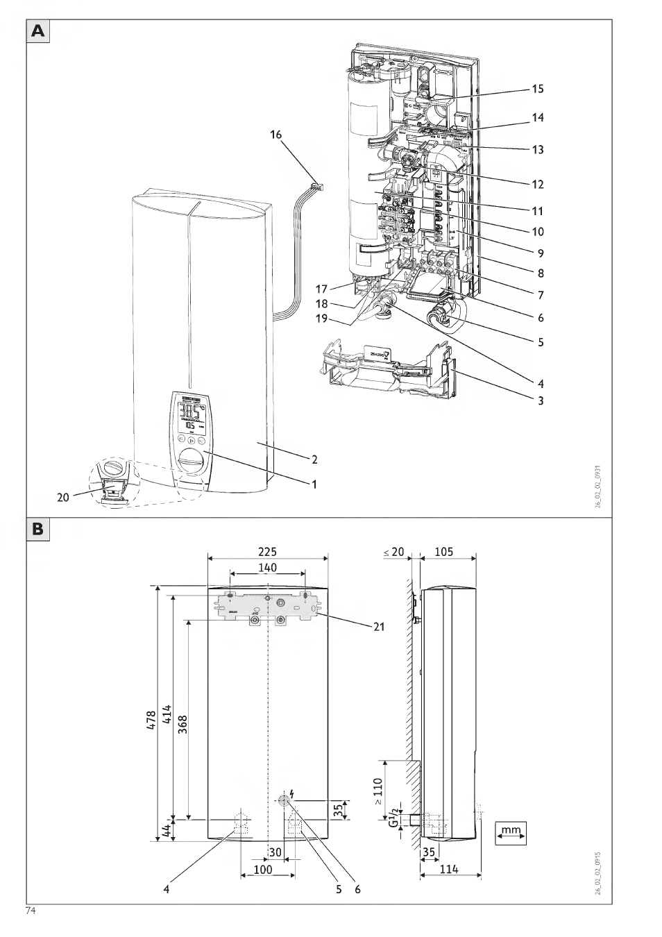STIEBEL ELTRON DHE 18 SLI 25 A User Manual | Page 74 / 176