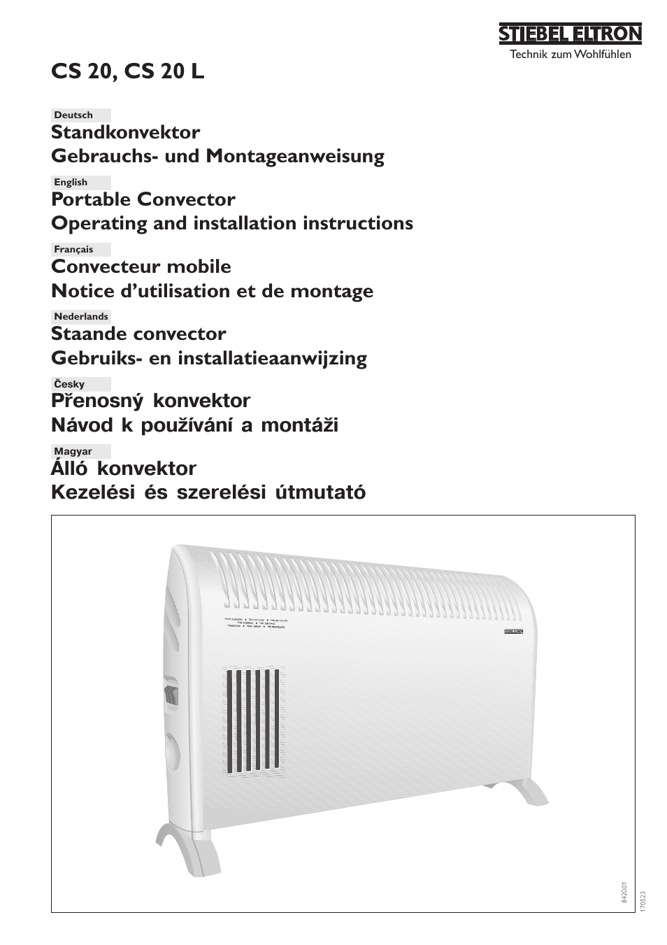 STIEBEL ELTRON CS 20 L User Manual | 20 pages