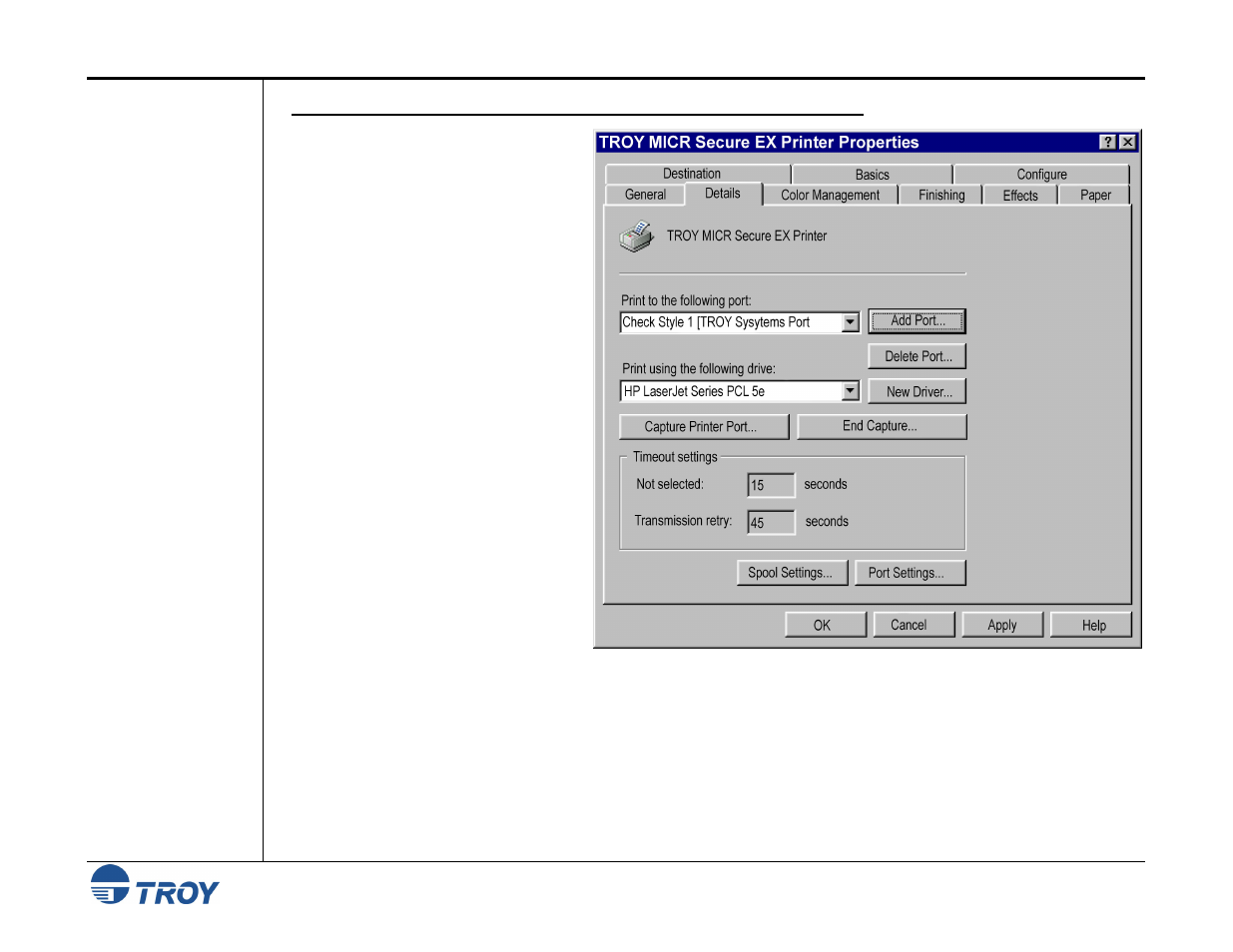 TROY Group MICR_IRD 4300 Security Printing Solutions User’s Guide User Manual | Page 105 / 164