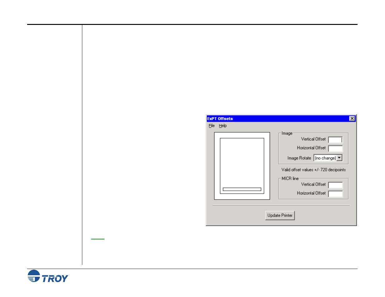 Firmware update capability | TROY Group MICR_IRD 4300 Security Printing Solutions User’s Guide User Manual | Page 35 / 164